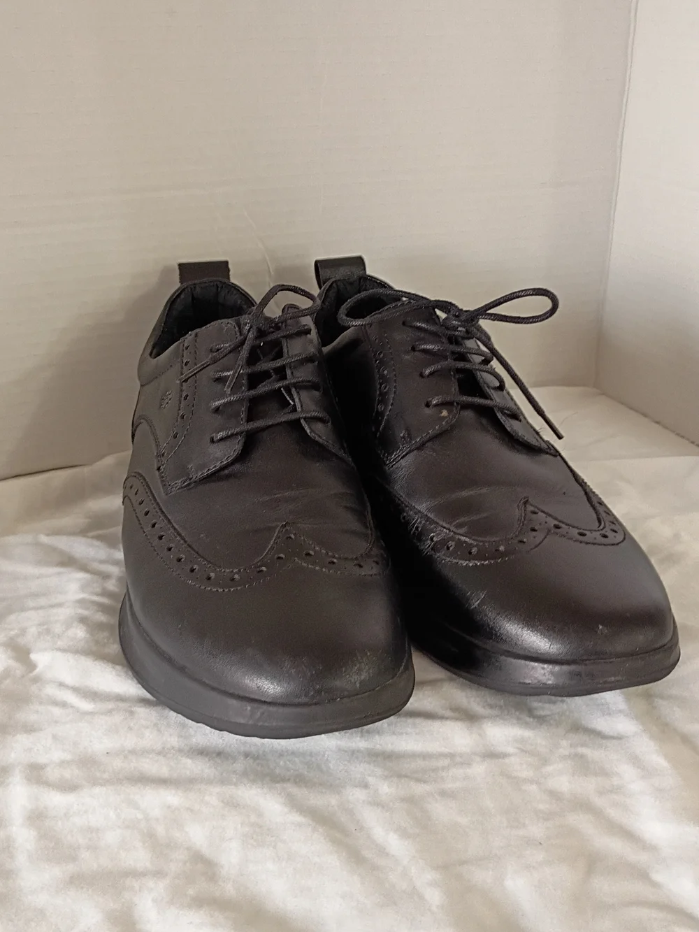 Men's Black Wingtip Derby Shoes - Classic Lace-Up Oxford BY Robbins & Brooks